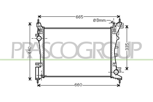 Prasco KüHler WasserküHler FüR Fiat Qubo 1.4 Fiorino Kasten/Kombi CitroëN Nemo-image