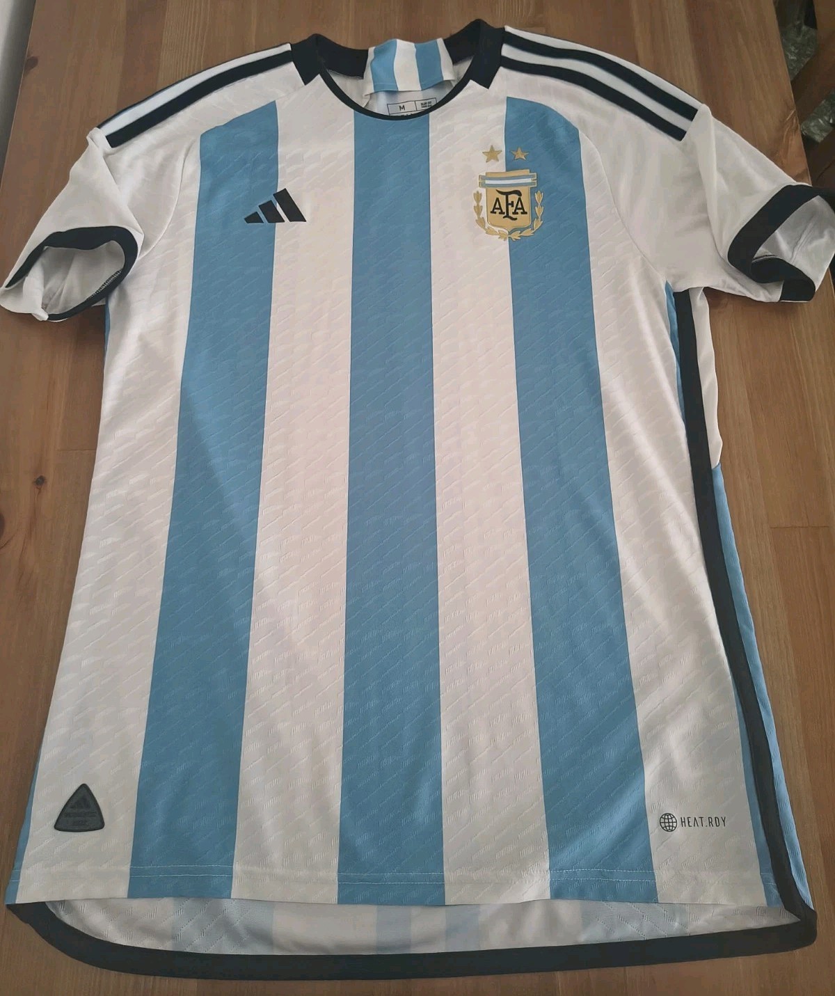 Argentina Authentic 2 Star 2022 World Cup Adidas Home Jersey Size Men's Medium