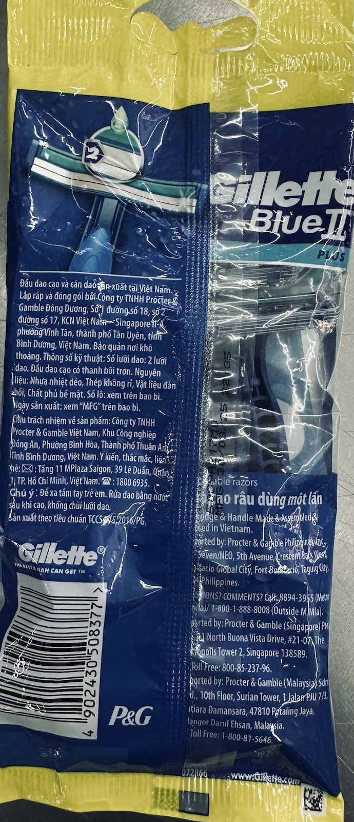 Pack of 5 Gillette Blue II Plus Disposable Razor Buy Shaver 6 in each