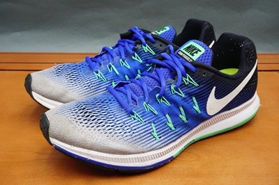 Nike Zoom Pegasus 33 Shoes Mens Size 12 Blue Running Sneakers Lace Up Low Top
