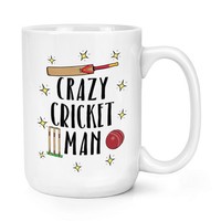 VerrüCkte Kricket Mann 426Ml Groß Becher Tasse - Lustig Sport Groß