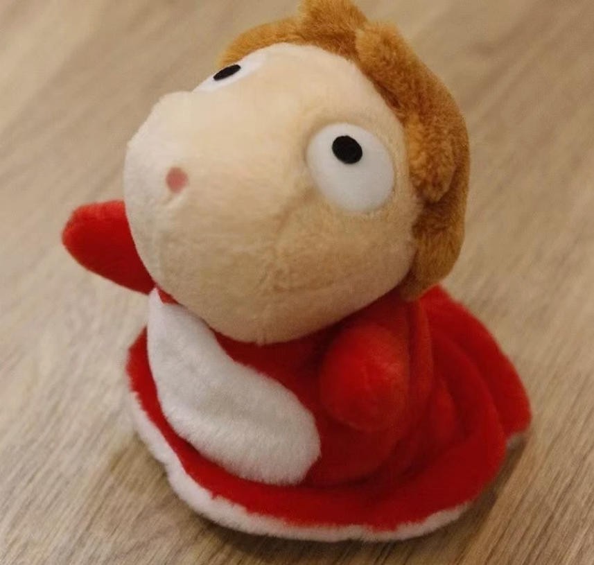 Colección PONYO 18cm By The Cliff Ponyo Princesa Muñeca de Peluche Suave Estudio Ghibli