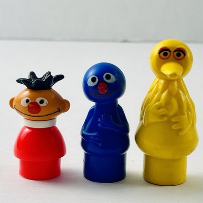 Vintage Fisher Price Sesame Street Little People Big Bird Ernie Grover Lot of 3