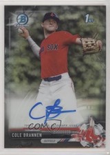 2017 Bowman Draft Chrome Pick Black Refractor 54/75 Cole Brannen Auto h3a