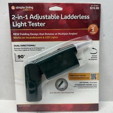 Living Solutions 2-In-1 Adjustable Ladderless String Light Tester Incandescent