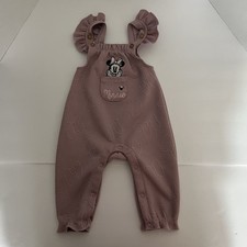 Minnie Disney Baby Girls Embroidered Romper 6-9 Months Snap Closure Ruffles