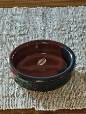 Earthworks Australia Vintage Brown Green & Blue Pottery Small Round Dish Bowl