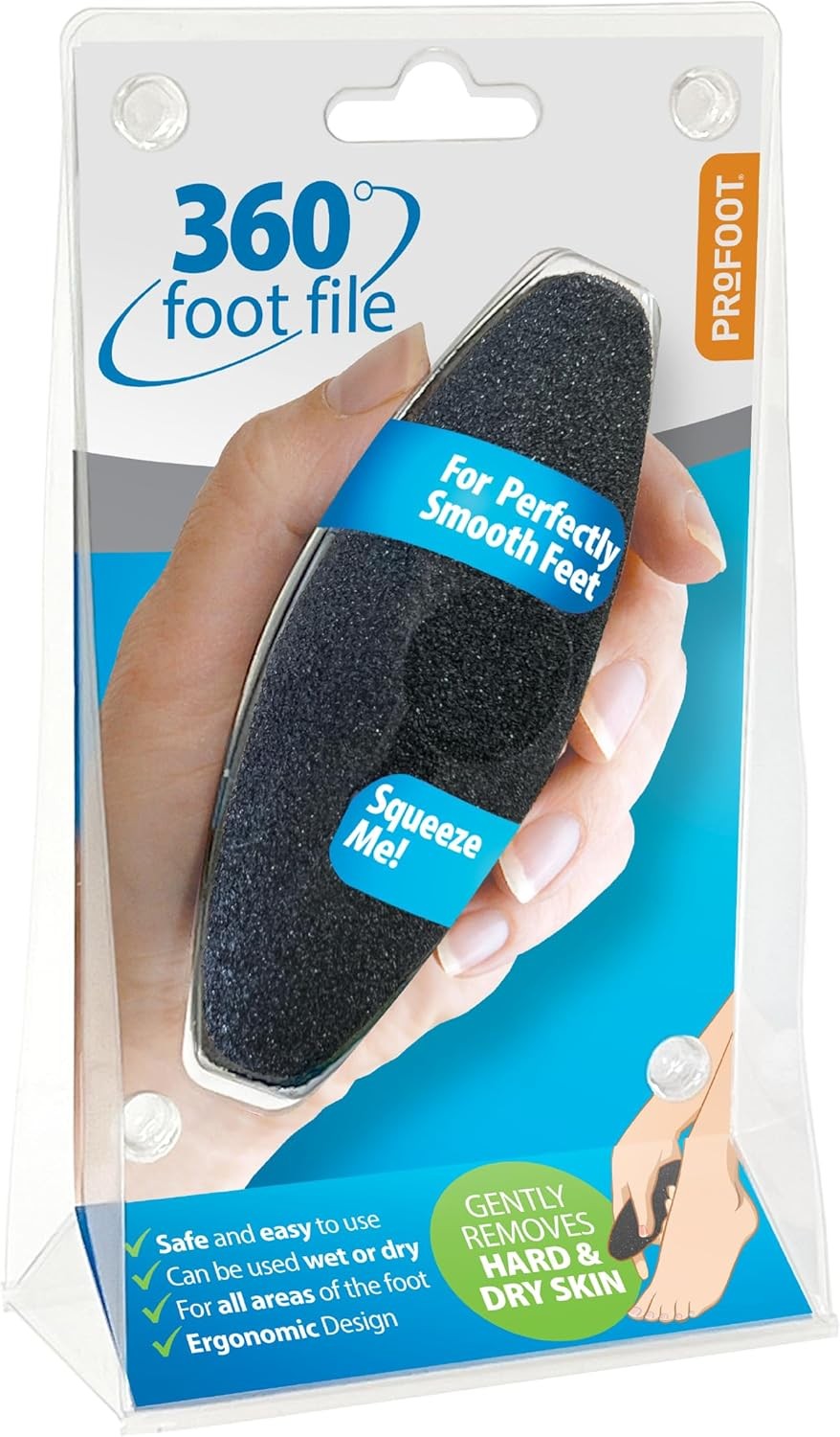 Profoot 360 Foot File - Foot File Ideal for Calluses - Ergonomic Unique Design