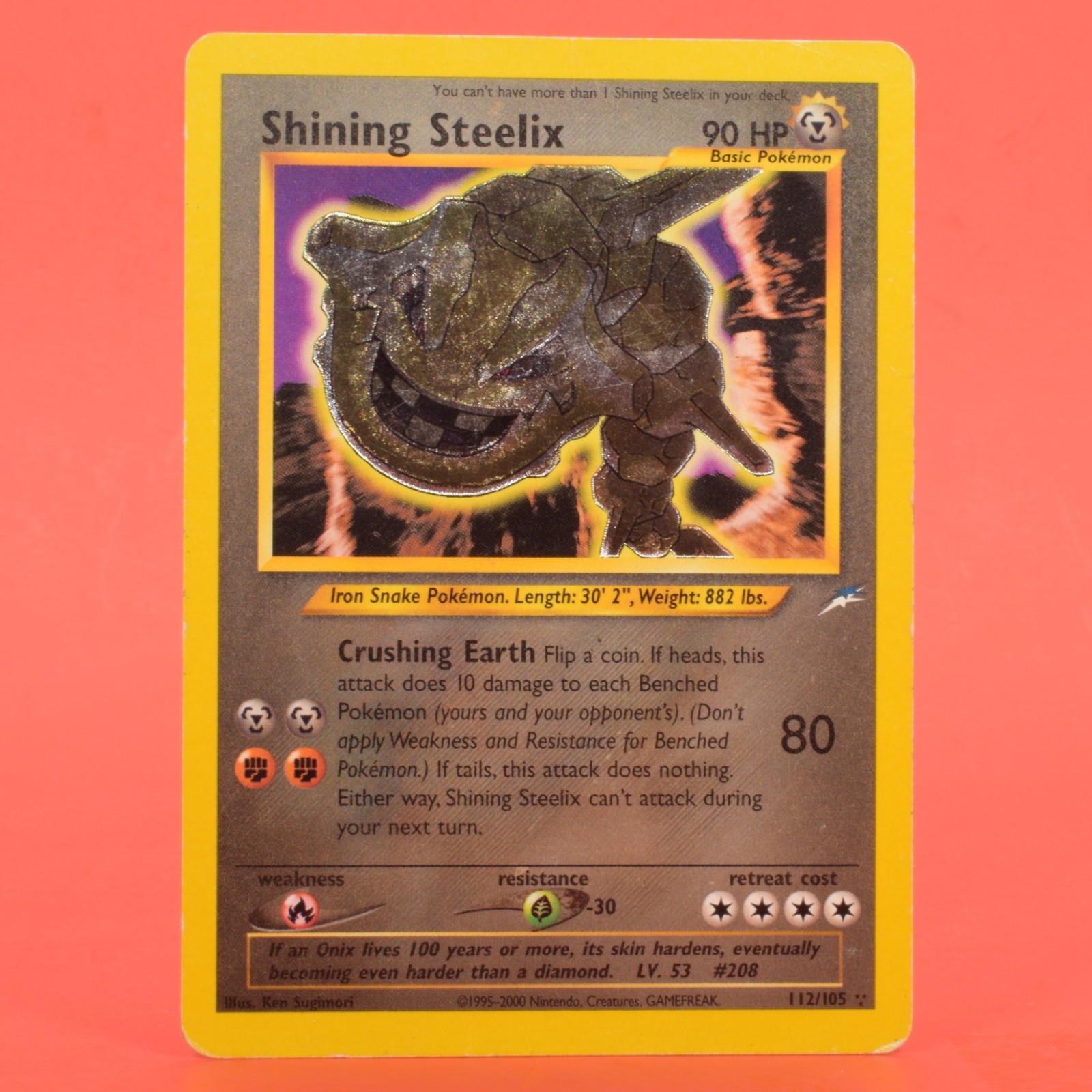 Pokemon TCG Card English Neo Destiny Shining Steelix 112/105 Secret Holo Rare