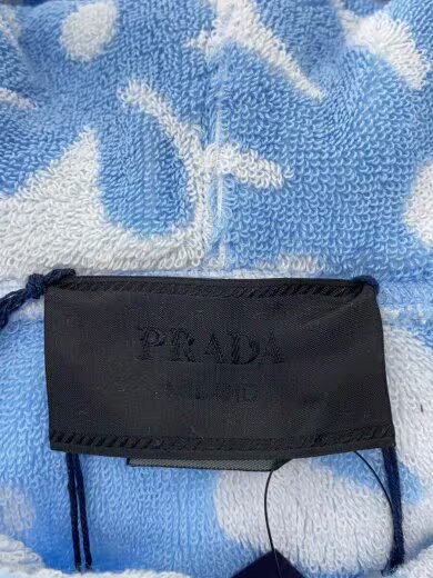 PRADA/Flower Print Jacquard Cloth Hoodie/M/Cotton/White/Floral Print/UJL09A S221 thumbnail 3