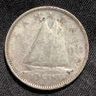 1950 Canada 10 Cents Silver Coin - VF (Very Fine) condition