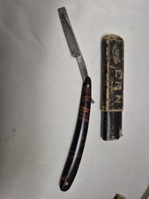 Vintage ERN Crown & Sword Straight Razor Germany