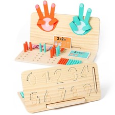 Montessori Learning Toys for Toddlers, Double-Sided Preschool Educational Mat...