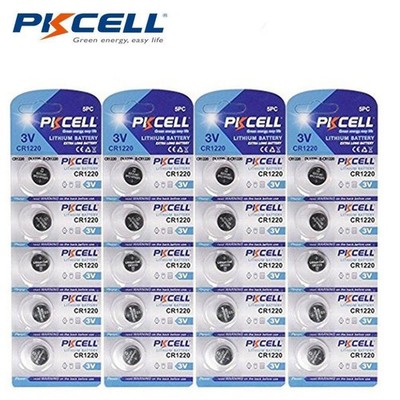 CR1220 DL1220 ECR 1220 Coin Cell Lithium Battery. 20 batteries
