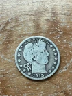 1915 Barber Half Dollar 50 Cent 90% Silver US