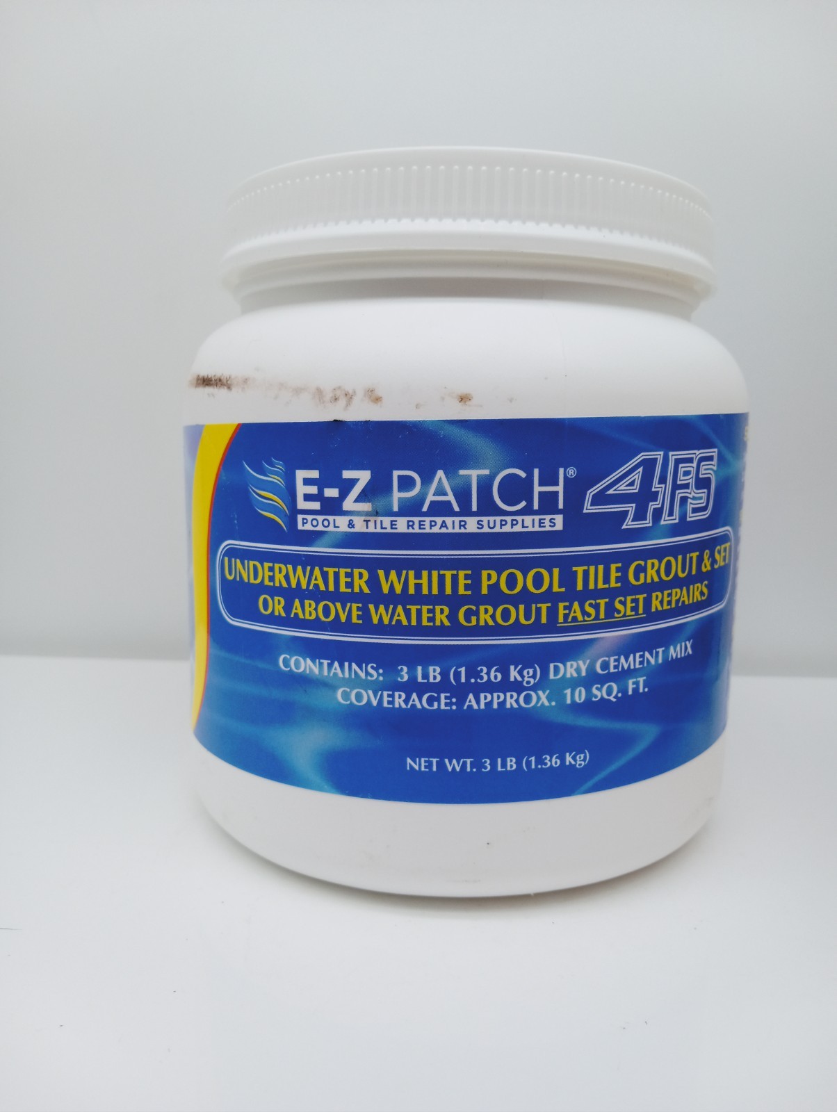 E Z Patch 4 F.s. White Pool Tile Grout Underwater Fast Set Sealant 3 Lbs