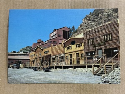 Postcard Idaho Springs CO Colorado Argo Mill Mine Town Shops Gold Silver Mining