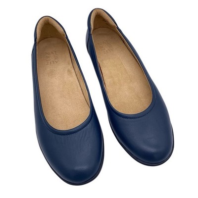 womens navy blue dress flats Navy Blue Satin Ballet Flats: Bridal Party Slip-ons