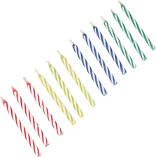 Chef Craft Classic Trick Candles, 2.5 inches in Height 12 Piece Set, Spiral