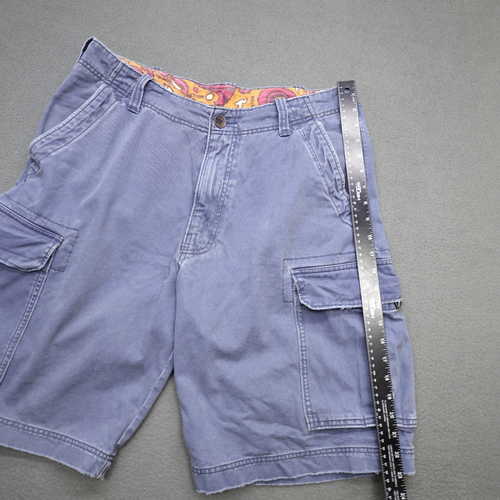 Vintage Hollister Blue Heavy Cargo Shorts Men's Size 33 Inseams 11” - Picture 4 of 20