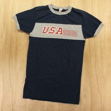 vtg 80s Champion single stitch usa t-shirt MEDIUM usa olympics ringer soft thin