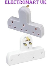 3 WAY GANG PLUG IN UK 13 AMP MAINS SOCKET ADAPTOR CONVERTER WHITE