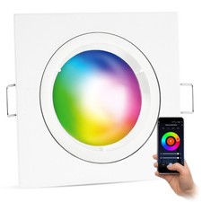 Deckenstrahler Spot eckig matt weiss SMART LED Lampe RGB 4W Deckenlampe Einbau
