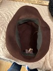 100% Wool Women’s Brown Fedora Soft Felt Hat Brown Ribbon Bow Size 7 — photo 6