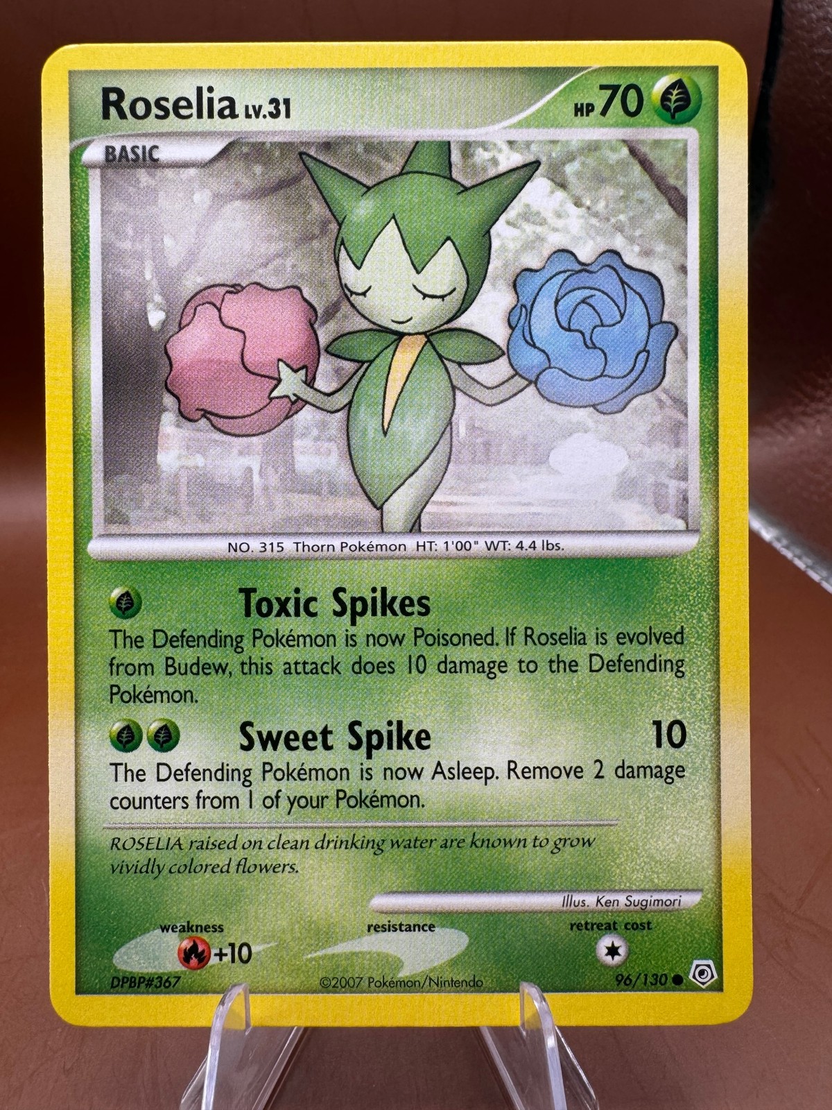 Roselia 96/130 Diamond and Pearl Pokemon TCG