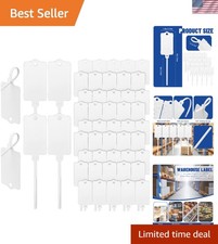 Reusable 70 PCS Plastic Shipping Tags - Glossy Waterproof Labels for Inventory