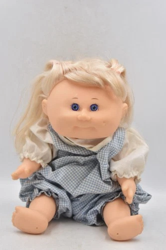 Vintage 1996 Cabbage Patch Kids Doll 36cm Blonde Hair Blue Eyes Original Outfit