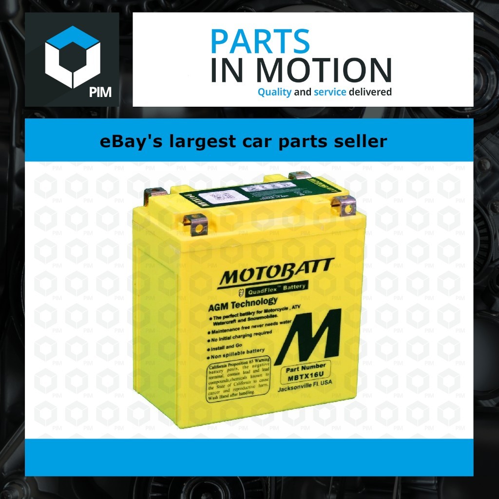 MBTX16U MOTOBATT Quadflex AGM Bike Battery 12V 19Ah UK