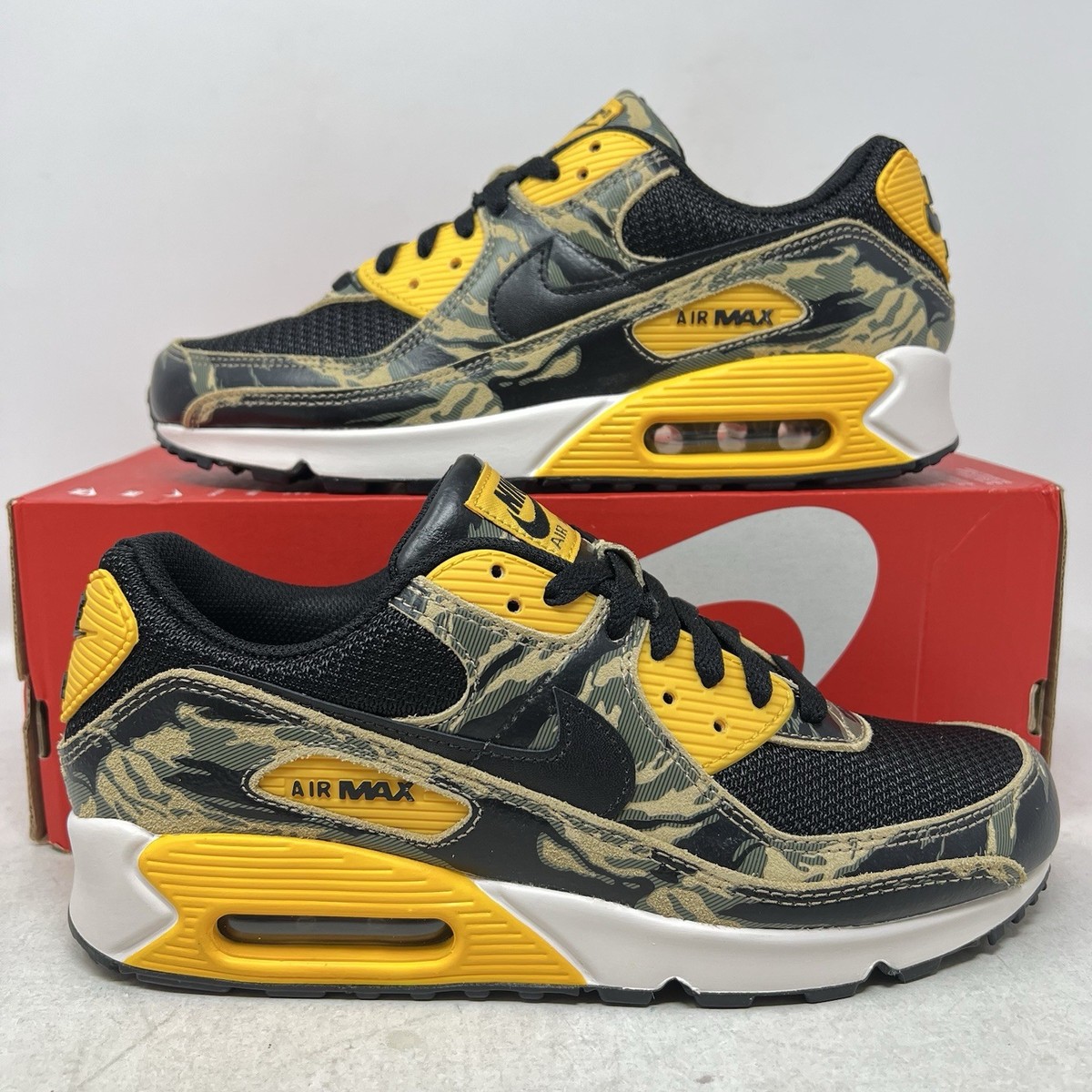 Nike Air Max 90 PRM Camo Pack Black Gold Men display picture 2