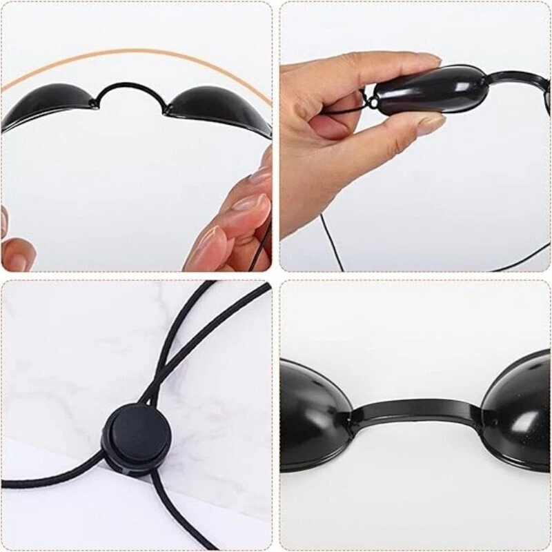 Gafas de sol 2 piezas luz roja protección ocular para sesiones de bronceado interiores y exteriores