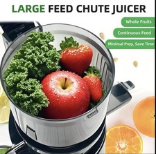 cellberry Masticating Juicer Black Electric Quiet Easy Clean Large Feed Chute