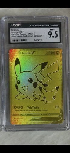 Pokemon Celebrations Pikachu V Black Star Promo SWSH145 CGC 9.5 MINT+