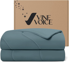 Cooling Comforter for Hot Sleepers, Queen 90X90, Blue-Gray  Cooling Blanket Fee