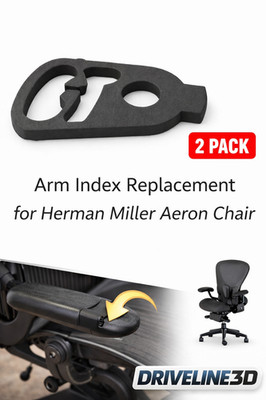 2 Pack Arm Index replacement part for Herman Miller Aeron Chair 3D Printed