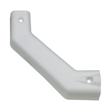 B&B Molders Bottom Left Corner Angled Extrusion Cover, White