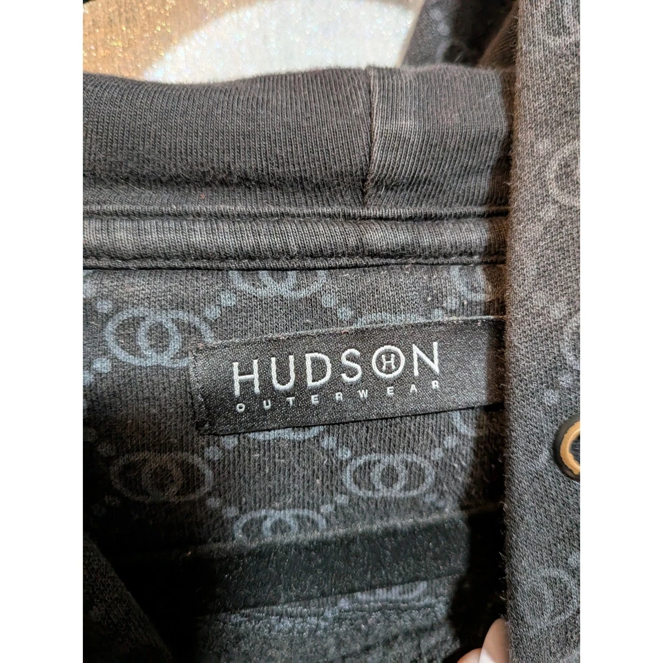 HUDSON 外套男式 M 灰色蜜蜂刺绣连帽衫街头服饰标志红色绿色 — 第 4/4 张图片