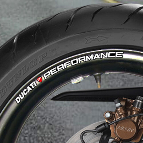 DUCATI PERFORMANCE WHEEL RIM STICKERS 1098 999 NEW B - Afbeelding 1 van 1