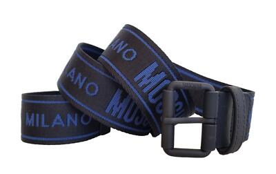 MOSCHINO Belt Belt Written Nylon Z2A8025 Black-Blue