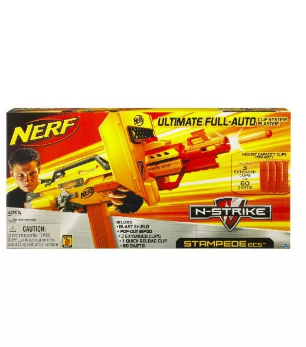 NEW NERF N-Strike Stampede ECS Ultimate Full-Auto Clip System Dart Blaster