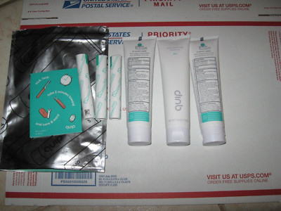 NEW Quip 3 Toothpaste And Toothbrush 3 Replacement Heads 4.6 oz