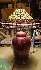 tiffany Style lampshade 16.5x9x12 With Resin 3d Pieces Zero Breaks MUST SEE
