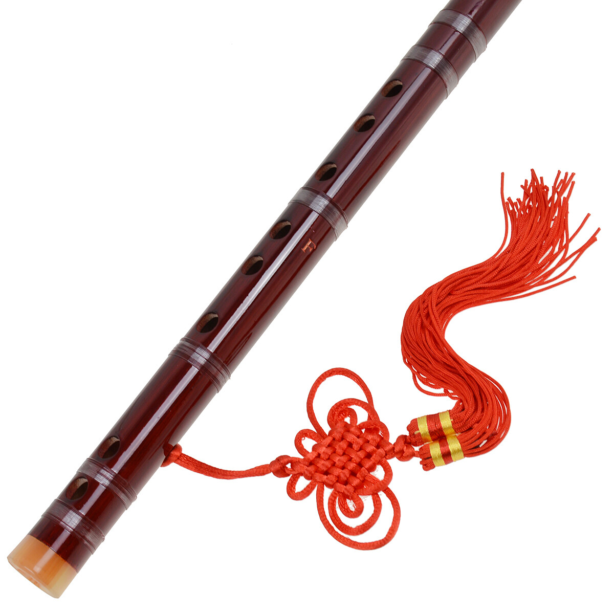 Red Traditional Chinese Bamboo Flute Dizi F Key Musical Instrument eBay