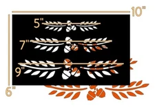 6"x10" Plastic Stencil - Acorn Sprig (SY395) (You Pick The Color)