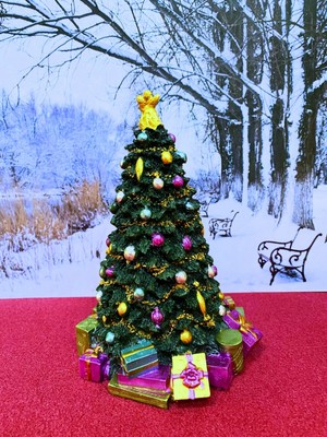 Dollhouse Miniature Decorated Lighted Christmas Tree With Gifts | eBay