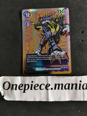 Digimon Card Game Metalgarurumon BT2-081 SR Alternative New
