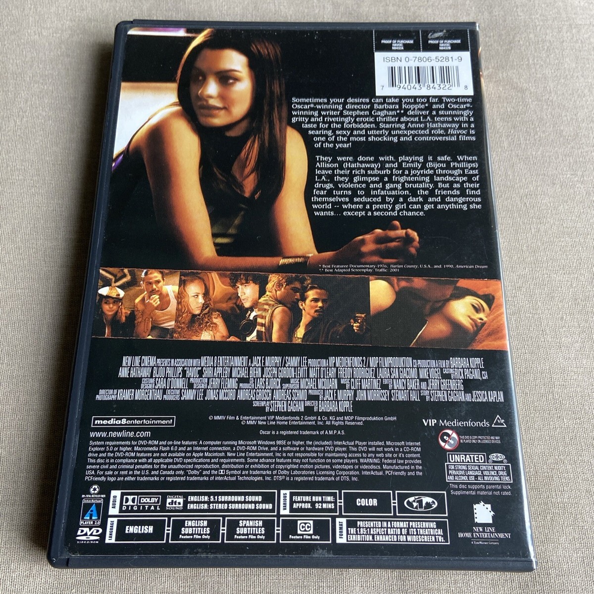 Havoc (DVD Unrated 2005) Crime Drama Anne Hathaway Bijou Phillips